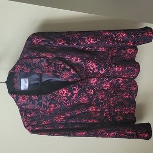 Metallic floral design Vanity Fair Blazer Sz XL